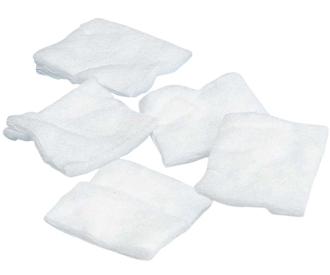 Carrés de coton hydrophile 5 x 5 cm sachet de 500