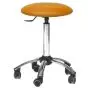 Tabouret médical sur roulettes avec piètement chromé ClediMed 