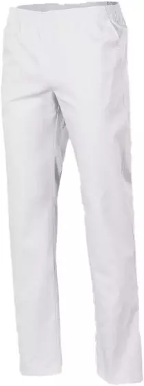 Pantalon médical mixte polyester/coton (blanc) 