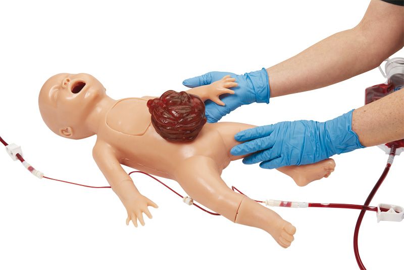 Mannequin rcp infantile pour formation aux premiers secours, simulateur  d'enseignement des compétences d'urgence du nouveau-né avec Version à  commande sans fil