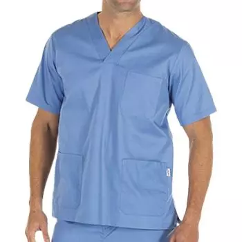 Tunique médicale mixte polyester/coton (bleu)