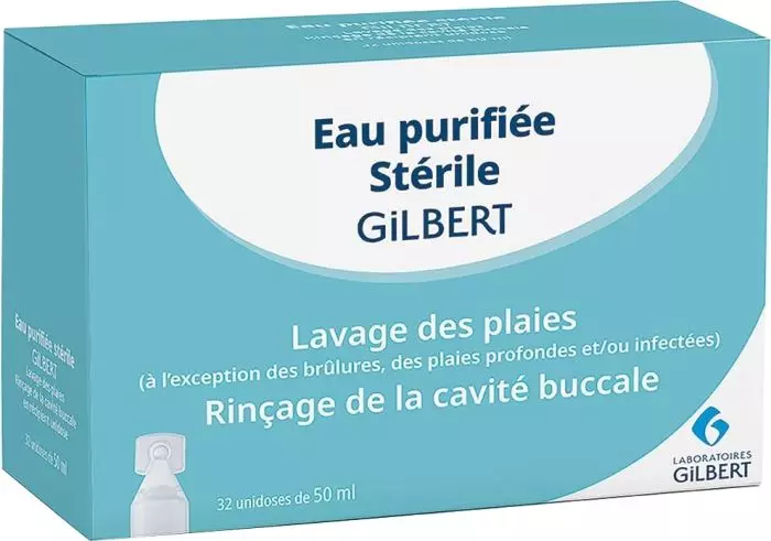 Eau purifiée stérile Gilbert