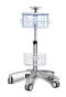 Pied à roulettes et plateau pour cardiotocographe Comen C11