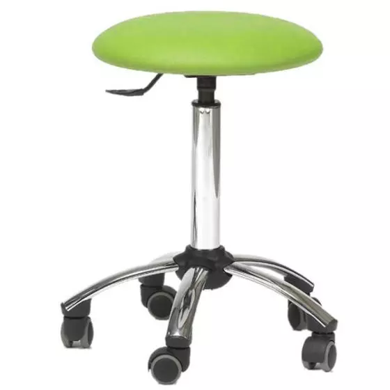 Tabouret médical sur roulettes avec piètement chromé ClediMed 