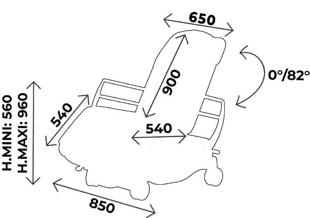 Fauteuil hémodialyse et ambulatoire Carina Multika V2-AM2